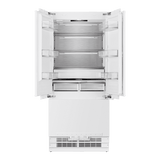 Hallman 36" Built-in French Door Refrigerator with 14 Cu.Ft. and Bottom Freezer 5.5 Cu.Ft. Contemporary European Design, Panel ready