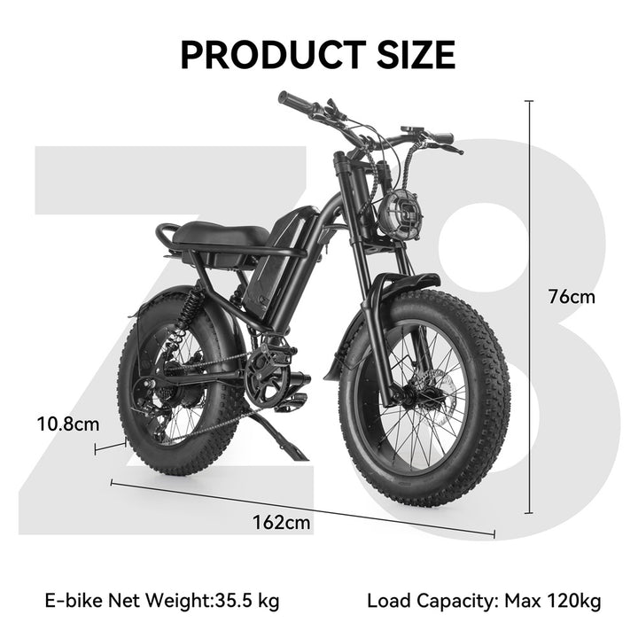 Idpoo Im-J1 48v/15ah 500w Moped Style Electric Bike