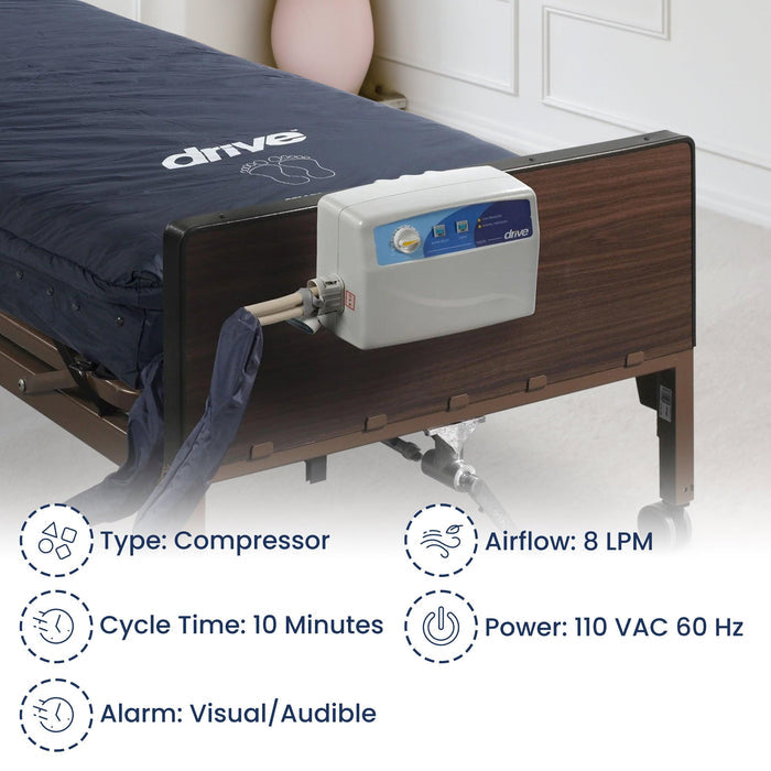 Drive Medical Med-Aire Assure 5" Air + 3" Foam Alternating Pressure Low Air Loss - 14530