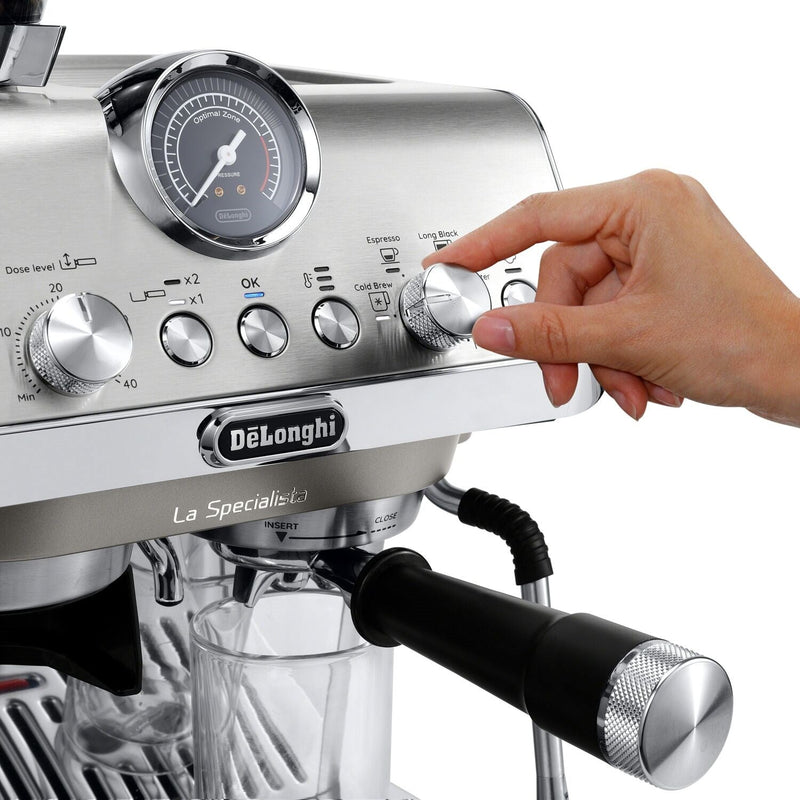 De'Longhi La Specialista Arte Evo Espresso Machine with Cold Brew in Silver EC9255M