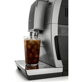 De'Longhi Dinamica Fully Automatic Coffee and Espresso Machine with Premium Manual Milk Frother in Silver ECAM35025SB