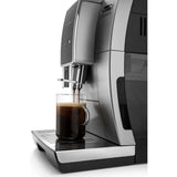 De'Longhi Dinamica Fully Automatic Coffee and Espresso Machine with Premium Manual Milk Frother in Silver ECAM35025SB