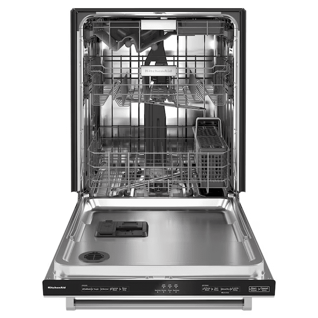 KitchenAid FREEFLEX With Third Rack Top Control 24-in Built-In Dishwasher Third Rack 44-dBA - KDTM404KPS