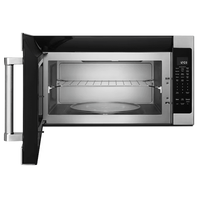 KitchenAid 2-cu ft 1000-Watt Over-the-Range Microwave with Sensor Cooking -KMHS120KPS