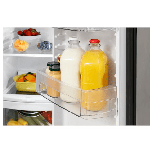 GE 25.3-cu ft Side-by-Side Refrigerator with Ice Maker, Water and Ice Dispenser Stainless Steel - GSS25GYPFS