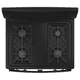 Hotpoint 30-in 4 Burners 4.8-cu ft Freestanding Natural Gas Range Black - RGBS330DRBB