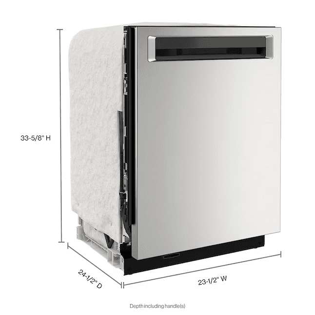 KitchenAid FREEFLEX With Third Rack Top Control 24-in Built-In Dishwasher Third Rack Stainless Steel with Printshield Finish , 44-dBA - KDPM604KPS