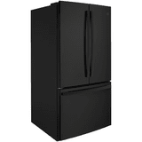 GE 27-Cu Ft French Door Refrigerator with Ice Maker and Water Dispenser Black Energy Star - GNE27JGMBB