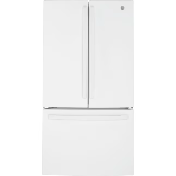 GE 27-cu ft French Door Refrigerator with Ice Maker and Water dispenser White Energy Star - GNE27JGMWW