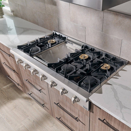 Thor Kitchen 48 In. Propane Gas Range-top in Stainless Steel