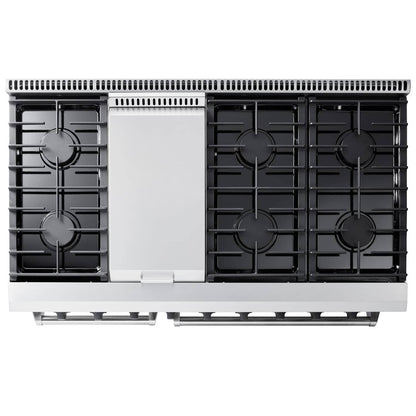 Thor Kitchen 48-inch 6.8 cu. ft. Double Oven Gas Range in Stainless Steel