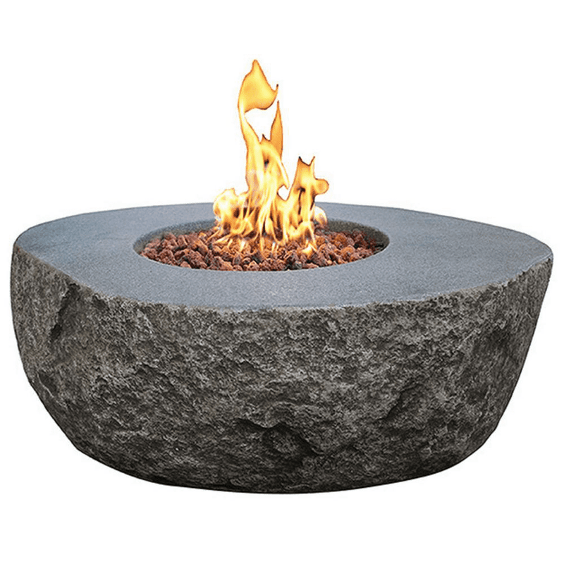 Elementi - Boulder Round Concrete Fire Pit Table OFG110