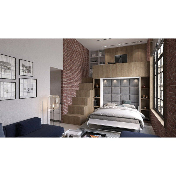 Maxima House Murphy bed INVENTO, European King size with LED and mattress included - IN-22W - Backyard Provider