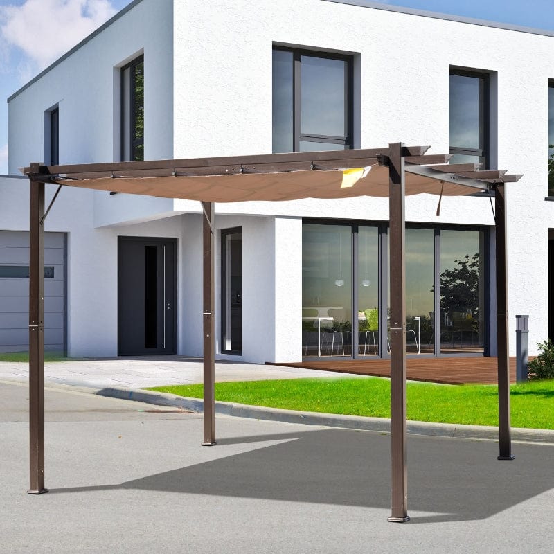 Outsunny 10' x 10' Outdoor Pergola Aluminum Gazebo - 84C-054BN