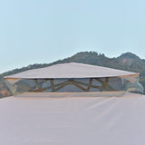 Outsunny 9.6' x 9.6' Patio Gazebo Outdoor Pavilion 2 Tier Roof Canopy - 84C-133GY