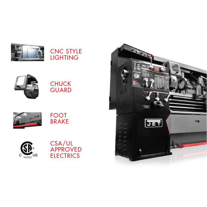 JET Elite E-1440VS, Elite 14x40 EVS Lathe - JET892030