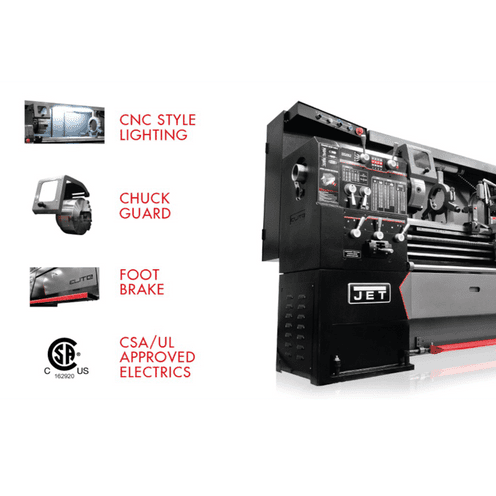 JET Elite Lathe E-1440VS with Collet Closer