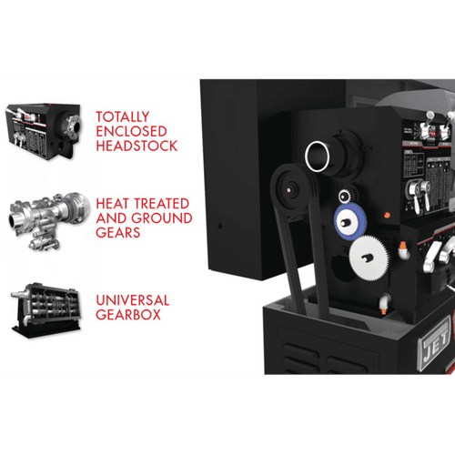 JET Elite Lathe EGH-1740 with Newall DP700 DRO - JT9-892512