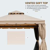 Outsunny 10' x 10' Two-Tier Outdoor Event Canopy - 84C-051