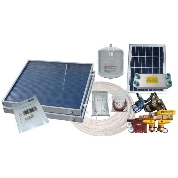 Heliatos RV Freeze Protected Solar Water Heater Kit with External Heat Exchanger - Backyard Provider