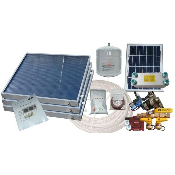 Heliatos RV Freeze Protected Solar Water Heater Kit with External Heat Exchanger - Backyard Provider