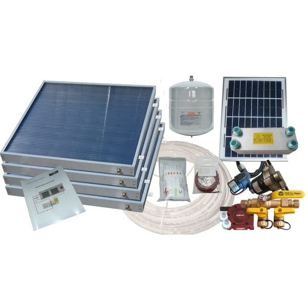 Heliatos RV Freeze Protected Solar Water Heater Kit with Built-In Heat Exchanger - Backyard Provider