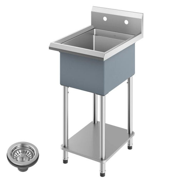 Kraus 19" Free Standing Stainless Steel Utility Sink - KWS101-19