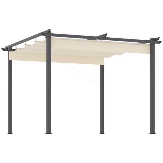 Outsunny 10' x 10' Retractable Pergola Canopy Patio Gazebo - 84C-287