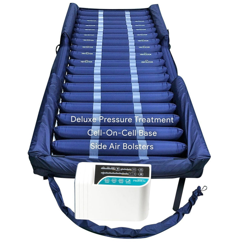 Low Air Loss Alternating Pressure Mattress, Side Air Bolsters, Cell-On-Cell -36x80x8/11"