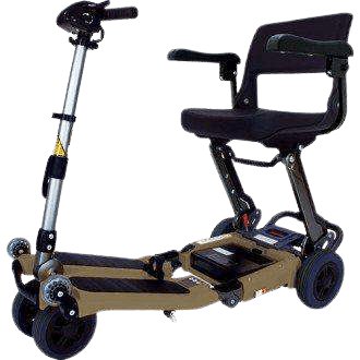 Luggie Standard Folding Travel Scooter Champagne Open Box - FR168-4ITS