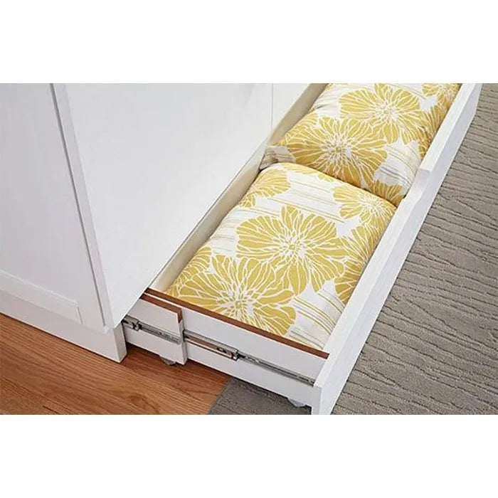 Arason Creden-ZzZ Madrid Murphy Queen/Full Cabinet Bed White Wire Brush