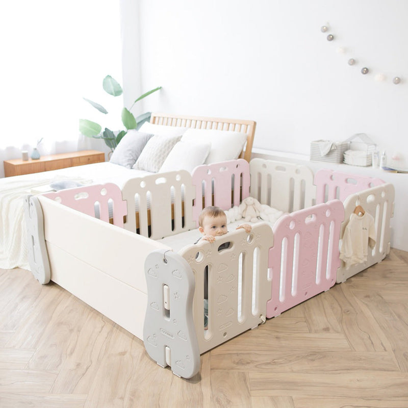 GGUMBI Family Guard Baby Room Set Basic Guard + Clean Mat - Gumb-Fguard-Bbroom-Coco Beige