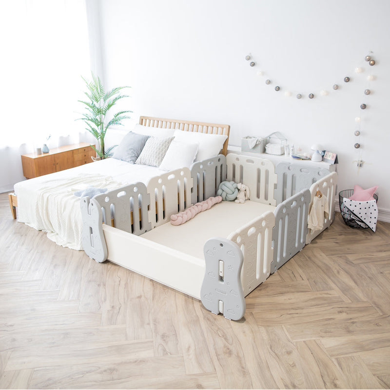 GGUMBI Family Guard Baby Room Set Basic Guard + Clean Mat - Gumb-Fguard-Bbroom-Coco Beige