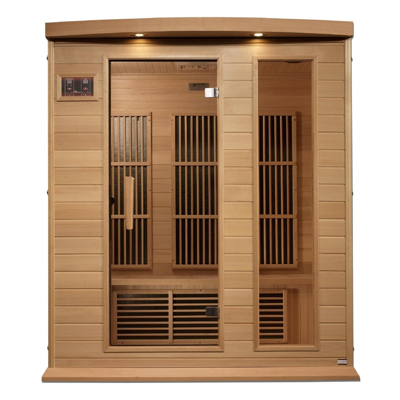 Maxxus 3-Person Low EMF Under 8MG FAR Infrared Sauna Canadian Hemlock