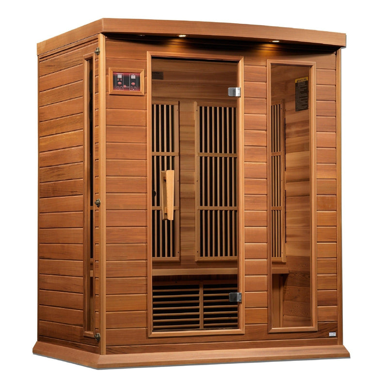 Maxxus 3-Person Near Zero EMF Under 2MG FAR Infrared Sauna Canadian Red Cedar