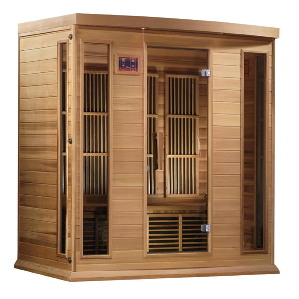 Maxxus 4-Person Low EMF Under 8MG FAR Infrared Sauna Canadian Red Cedar