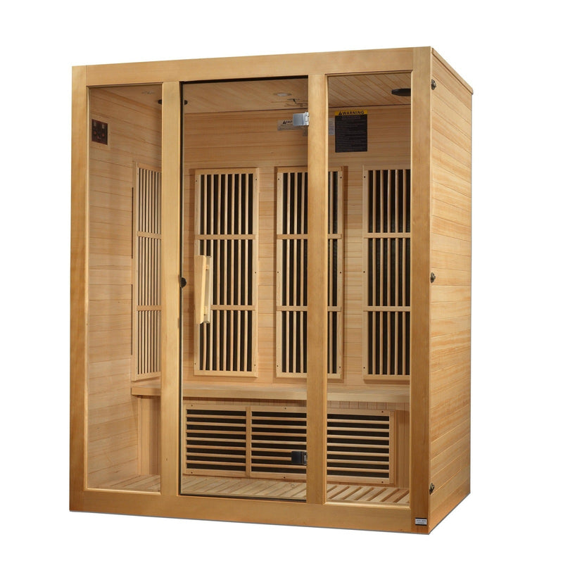 Maxxus Bellevue 3-Person Low EMF Under 8MG FAR Infrared Sauna Canadian Hemlock