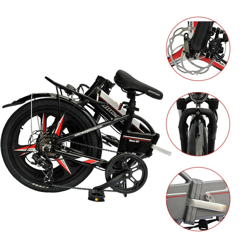 Performer Micargi SECO GT 36V 20" 7 Speed Aluminium Commuter Folding Electric Bike