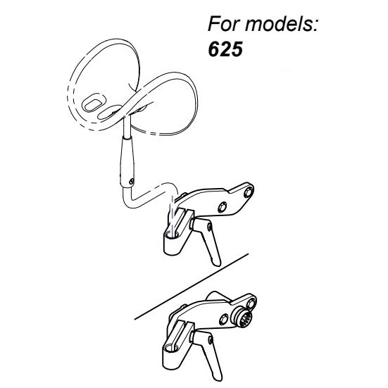 Midmark Standard Knee Crutch Kit with Accessory Receiver - MMK-9A410004