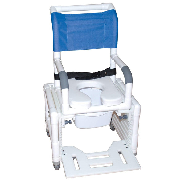 MJM Laguna 14" Wide Standard Back Pediatric Adjustable Shower Commode Chair - 114-L-3TL-ADJ