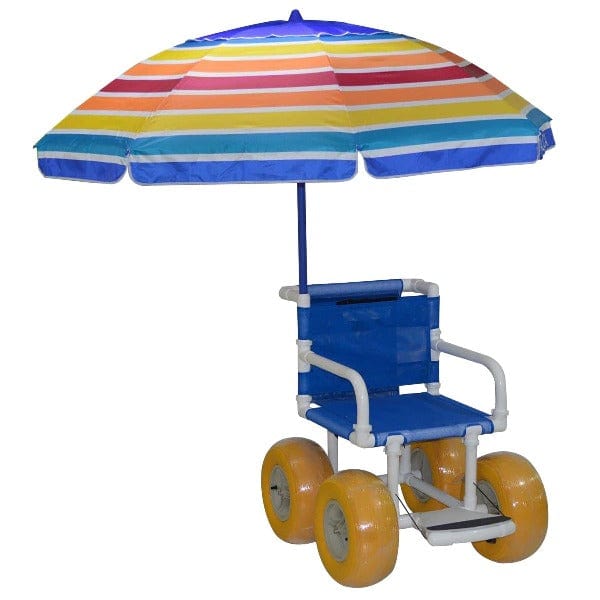 MJM 20" Wide Echo Recreational All Terrain Wheelchair with Umbrella - AT066602