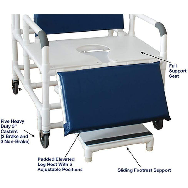 MJM 30" Wide Bariatric Reclining Shower Chair - 196-30-BAR