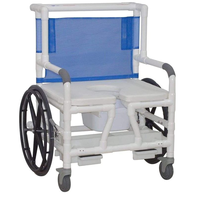 MJM Bariatric Self-Propelled Aquatic/rehab Shower Transport Chair 140-26-BAR-24W