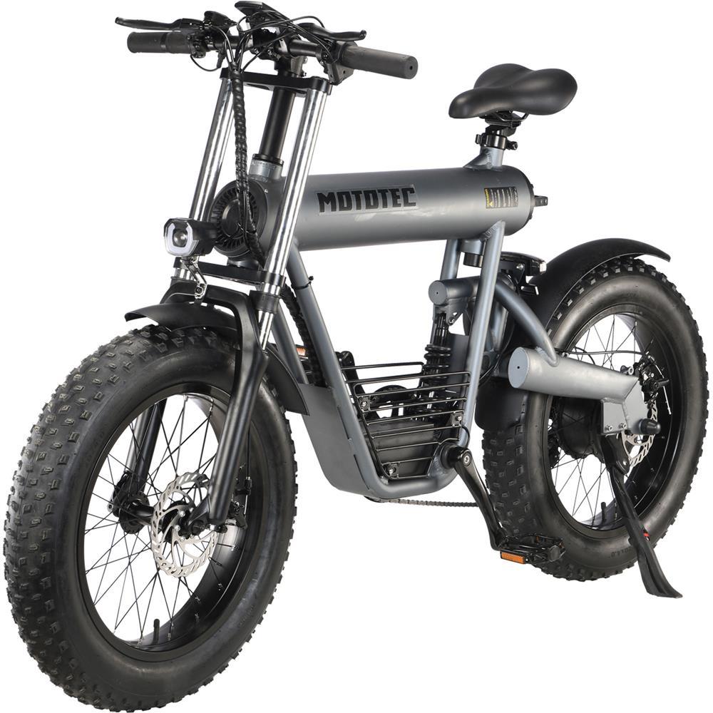 MotoTec Roadster 48V/15Ah 500W Fat Tire Electric Bike MT-Roadster-48v-500w