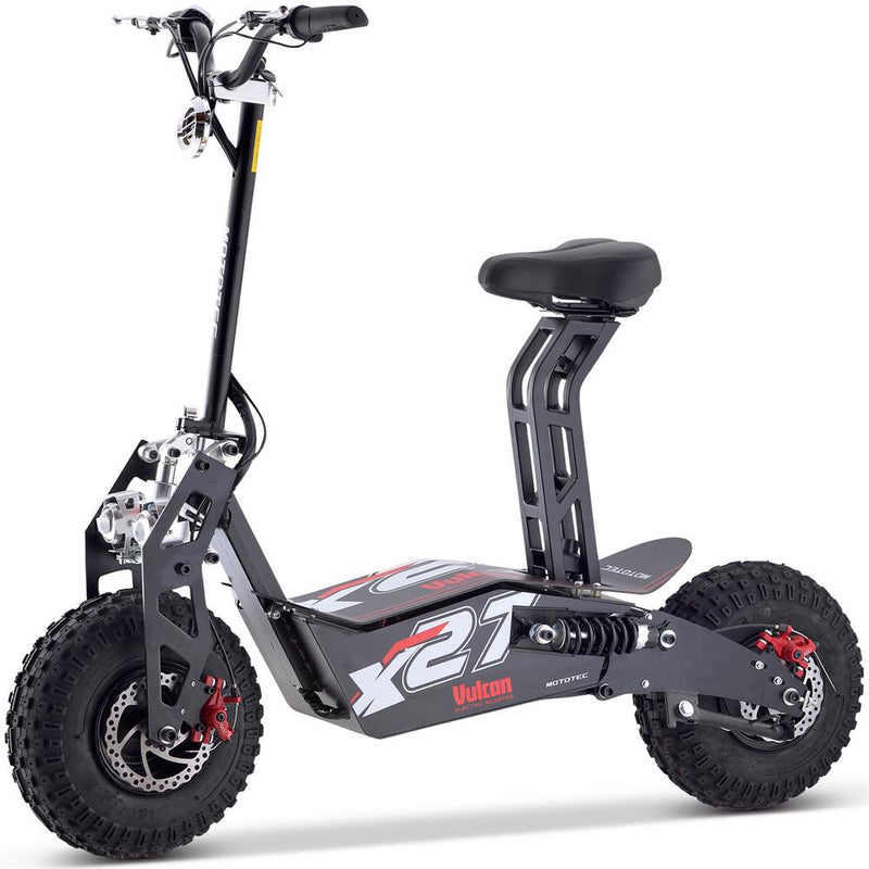 Performer MotoTec Vulcan 1600W 48V Fat Tire Suspension Folding Seated Electric Scooter