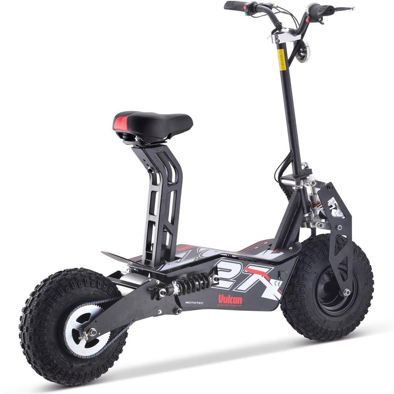 Performer MotoTec Vulcan 1600W 48V Fat Tire Suspension Folding Seated Electric Scooter