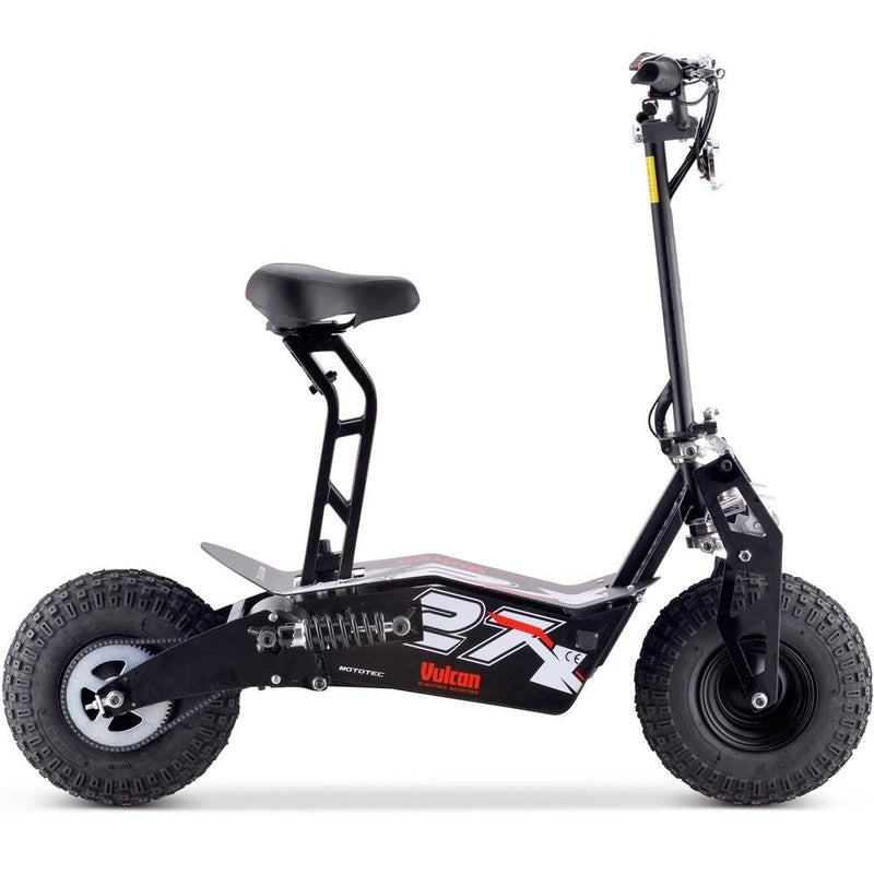 Performer MotoTec Vulcan 1600W 48V Fat Tire Suspension Folding Seated Electric Scooter