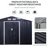 Outsunny 11' x 9' Metal Garden Shed Utility Tool Storage - 845-031V02