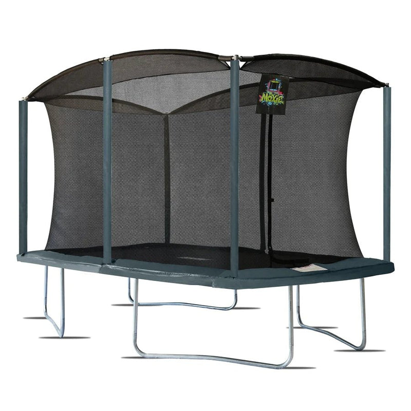 UPPER BOUNCE MACHRUS MOXIE 8 X 12 FT RECTANGULAR OUTDOOR TRAMPOLINE SET WITH PREMIUM SAFETY ENCLOSURE MODEL - MXRTG03-812-OG