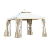 Outsunny 10' x 10' Steel Outdoor Weather Resistant Garden Gazebo - 84C-028